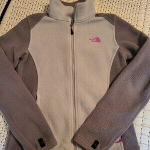 Northface Grey Zip Up Fleece Sz Small